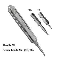 Titanium Alloy Torx Screwdriver Magnetic Suction Extendable Palm Screwdriver Portable EDC Tool Disassembly Antiskid Tool