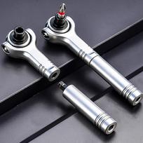 Ratcheting Mechanism Screwdriver 2 Side Head 1/4 Drive Ratchet Handle Strong For DIY Projects M4YD CN