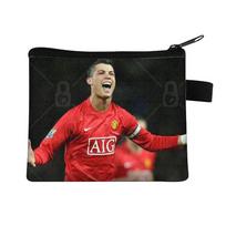 Football Star Children'S Change Bag Portable Card Bag Polyester Coin Key Storage Bag Clutch Bag normal quality