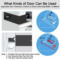 Lock Box Door Mount Bracket Black Stainless Steel Adjustable for Various Door Thicknesses No Drill Installation China Mainland