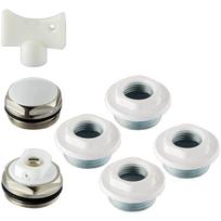 Brass Radiator Air Vent Valve Drain Plug-s Kit Copper Exhaust Valve Set With Wrench And Adapters For Heating System G1/2 G3/4