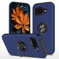 Protective Case for Google Pixel 9 10 Pro X L Car Magnetic Bracket Shockproof Phone Covers with Metal Ring Pixel 7A 8 Pro 8A 9A for Pixel 7A mėlyna