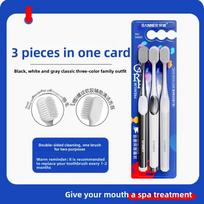 Advanced soft bristled toothbrush for adults,easy  carry for home travel,wide head cleaning,oral gingival protection toothbrush mėlyna
