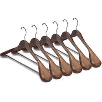 Luxury Wooden Suit Hangers Wood Coat Hangers Jacket Outerwear Shirt Hangers,with Extra-wide Shoulder, 360 Degree Swivel Hooks & Anti-slip Bar - Ya
