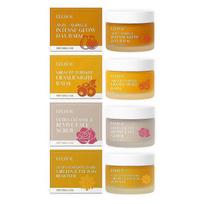 Organic Mature Women Skin Care Set, Rose Revive Face Scrub, Anti-Aging & Intense Glow Day Balm, Anti-wrinkle Night Balm, Dark Circles & Eye Bag