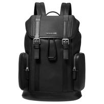 Michael Kors Mk Hudson Logo Litchi Grain Leather Backpack Unisex Backpack Black 33S5LHDB8L-BLACK Basic Set (Bag)