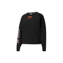 (WMNS) PUMA X MR DOODLE Crew Embroidery Round-neck Sweatshirt Black Women's 598687-01 M