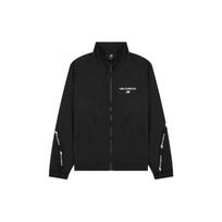 New Balance Logo Full-Zip Woven Jacket Asia Sizing 'Black White' Unisex AMJ22350-BK L
