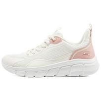 Skechers Bobs Sport Durable Fabric Low-Top Running Shoes Women sneaker White Orange 117340-OFWT 36