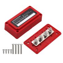 Black Red Connection Box 48V Power Distributor RV Busbar Box  For Vans, RVs, Yachts, Etc. Red M8*4