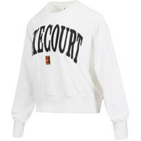 (WMNS) Nike Court Heritage Over-Oversized Crewneck Graphic Tennis Sweatshirt Asia Sizing 'White' Women's FQ2243-100 M