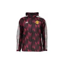 adidas Manchester United Stripe Full Print Athleisure Casual Sports Hooded Jacket Purple Red Men's GR3872 M