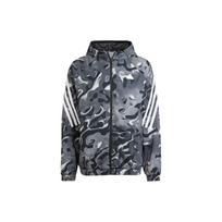 adidas Future Icons Allover Print Full-Zip Hoodie Jackets 'Black White' Men's IJ8843 XS