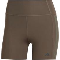(WMNS) adidas Optime 4-Inch Raw-Cut-Hem Leggings Asia Sizing 'Shadow Olive' Women's IK5480 L
