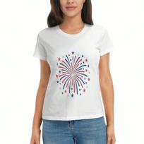 Fighting Game Girl's Cotton T Shirt,Premium Cotton Graphic, Durable,Casual Fashion,Umbrella And Fan Woman Illustration T Shirt,Cool Character Art Desi S įvairiaspalvis
