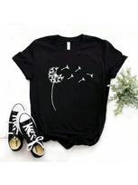 Dandelion Funny Print Wounisex T Shirt Girl Summer O Neck Fashion Top Tee Female Clothes Cute Style Tops 2025 New S