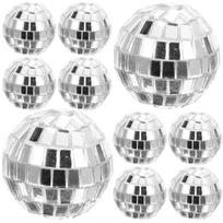 12Pcs Mirror Disco Ball Decorations Silver Glass Balls For Wedding Hanging naments Festive Supplies Mini Balls Reflective Disco 3.00X3.00X3.00CM sidabras