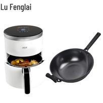 Cast Iron Wok & Smart Air Fryer Cooking Combo