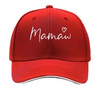 Mamaw Heart Mothers Day Gift Sandwich Baseball Cap One Size