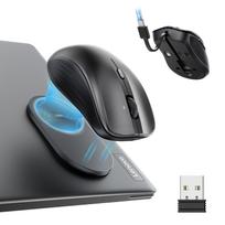 ESR MagMouse Wireless Mouse, Silent, Ready to Use, Portable, Bluetooth Mouse for Laptops, Built-in Type-C Charging Cable, Reusable Adhesive Sheet,