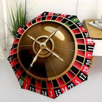 Roulette Wheel Casino Game AccessoryUmbrella with Cute Design,Portable 3-Fold Compact Umbrella for Men&Women,Valentine's Day Mother's Day Ha