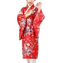 [RONGUI] Kimono for Girls, Cosplay, New Year's, Shichi-Go-San, Kimono Set, Kids, Traditional Japanese Souvenir, Foreigners (Red, 150)