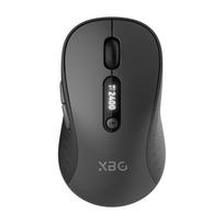 XBG B15pro Tri-Mode Bluetooth Mouse, Type-C, Rechargeable, LED Display, Silent Ergonomic Design, Compatible with LaptopsMacs - Black
