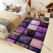 1PC Pink Wood Grain Cubes Carpet for Living Room Bedroom Bedside Floor Mat Sofa Table Area Rugs Home Decor Large Size 40x60cm