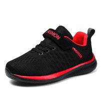 Ultra Light Hook and Loop Kids Sports Shoes Net Surface Breathable Casual Running Athletic Footwear for Boys Girls 28