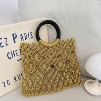 Hand-woven Hollow Handbag Women's Beach Net Bag auksas
