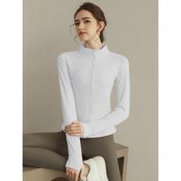 Yoga clothes jacket women's slim and thin stand-up collar zipper sports top long-sleeved fitness clothes spring 2026 new models S