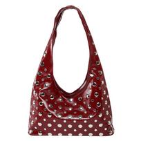 Portable Metal Stud Rivet Shoulder Bag Spicy Girl Punk Style Underarm Bag Handbag Sweet Cool Bucket Bag Girl