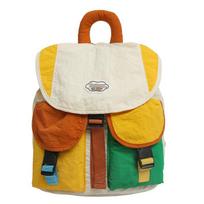 Contrast Color Backpack Stitching Student Schoolbag Women's Lightweight Backpack Large
