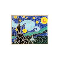 European Fashion Van Gogh Starry Night Decorative Badge