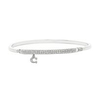 COACH C-shaped pendant, avant-garde and comfortable, gold-plated brass bracelet, women's silver sidabras
