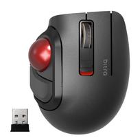 ELECOM Wireless Trackball Mouse (Receiver Included), Small Size, Thumb-Operated, 5 Buttons, Silent, Black M-MT1DRSBK