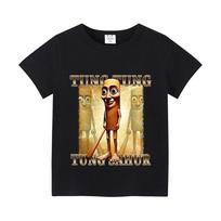 Italian Brainrot Tung Tung Tung Sahur Kids Shirt Funny Meme Graphic Tee Cotton 4XL
