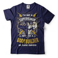 Bodybuilder Superhuman T-shirt Gym workout tee shirt gift for trainer 3XL