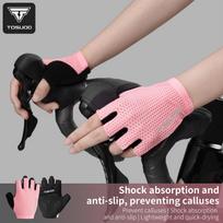 TOSUOD Cycling Gloves Road & Mountain Bike Gloves Summer Non-Slip Breathable Half-Finger Gloves Unisex S