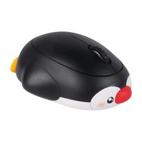Wireless Bluetooth Mouse, 2.4GHz USB, Connects to 3 Devices, Cute Penguin Design, Rechargeable, Silent, Lightweight, Compatible with