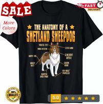 Sheltie The Anatomy Of A Shetland Sheepdog Puppy Lovers Gift Unisex T-Shirt S