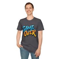 Game Over T-Shirt, Casual Graphic Tee, Streetwear Top, gamer shirt 2XL