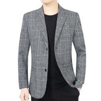 Vyriškas kostiumas, paltas atvartas, ilgomis rankovėmis, languotas, dviejų sagų raštas, užsegamas kostiumo striukė su kišenėmis Slim Fit verslo apatiniai drabužiai XXXL