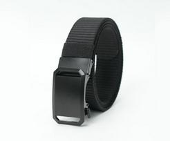 Men's Reversible Tactical Belt - Toothless Automatic Buckle, Nylon-Blend Canvas for Outdoor and Military Use 110 cm