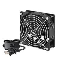 GDSTIME Mini Ventilation Fan 120mm x 38mm AC EC Axial Cooling Fan (AC100V-240V), Ventilation Exhaust Project Brushless Ball Bearing Case Fan, US PLUG