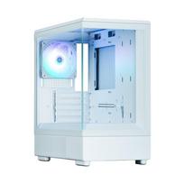 ZALMAN P10 White Pillarless Mini Tower Micro-ATX PC Case White CS8959 - Tempered glass panoramic design on two sides, accommodates GPUs up to 384mm