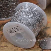 Titanium Steel Round Link Chain for DIY Jewelry: Handmade Bracelets, Necklaces, Earrings, and Hair Accessories Materials. 0.3*2mm, 10 meters per roll