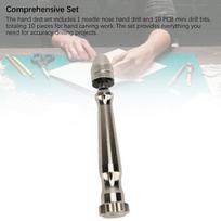 11pcs Micro Bits Manual Small Hand Drill Silver PCB Mini Drill Bits Kit  Watch Miniature