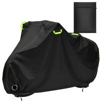 Bike Cover 210D Oxford Outdoor Storage Waterproof Anti-UV Bicycle Cover with Lock Hole & Reflective Strip for 1/2/3 Bicycles S 200x110x70cm