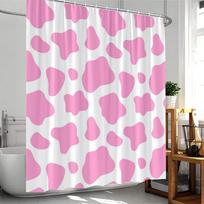 Cow Pattern Colorful Shower Curtain Black Yellow Red Pink Bathroom Decor Modern Minimalist Polyester Fabric Bathtub Curtain (as the picture,90x180cm-35x70in)